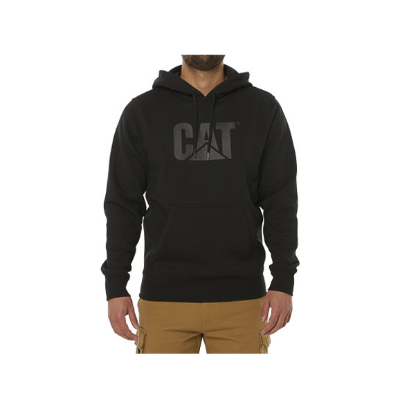 Caterpillar Clothing South Africa - Cat Men's Foundation Hooded Sweatshirt Hoodies Black MV9720386